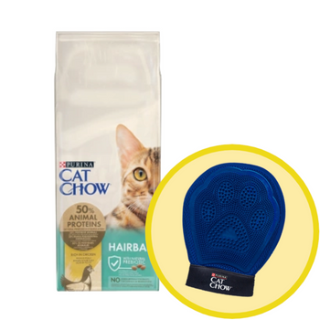 Purina Cat Chow Special Care Hairball Control 15kg + Guante de aseo - Cat Chow