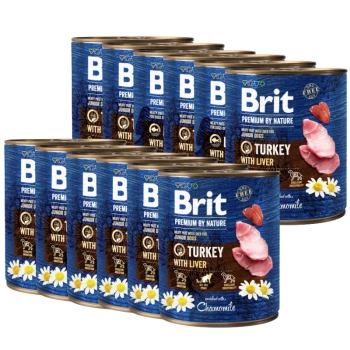 Brit Premium By Nature Pavo con Hígado 12x800g