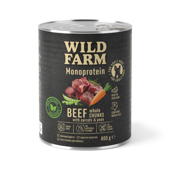 WILD FARM Monoprotein Beef 800g pienso hipoalergénico para perros