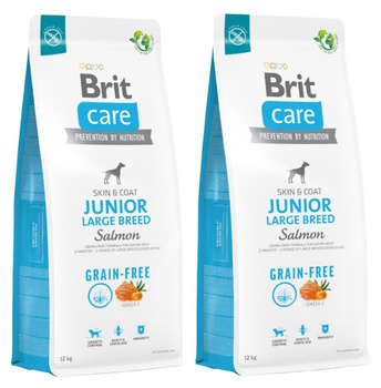 BRIT CARE Dog Grain-free Junior Large Breed Salmón 2x12kg