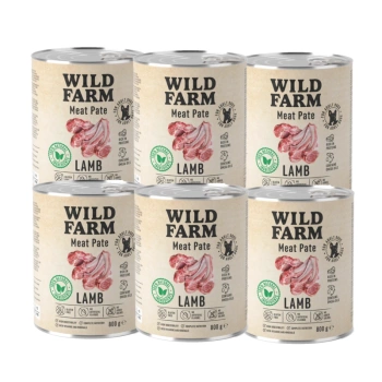 WILD FARM Pate Cordero 6x800g comida para perros sin gluten