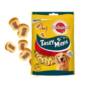 Pedigree Tasty Bites Chewy Slice Adult Dog Treat con carne de vacuno 155g