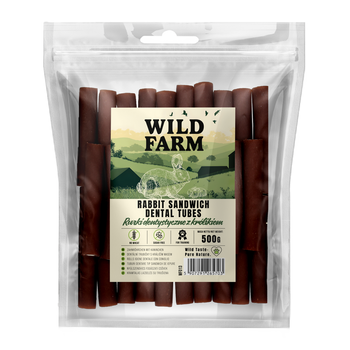 WILD FARM Conejo tubos dentales 500g golosinas para perros