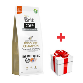 BRIT CARE Dog Hypoallergenic Dog Show Champion Salmón y Arenque 12kg + sorpresa gratis