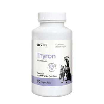 LAB-V Thyron - Apoyo a la función tiroidea normal para perros y gatos 90 cápsulas