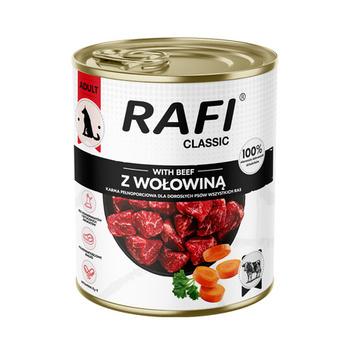 DOLINA NOTECI Comida húmeda para perros Rafi Classic con ternera 800g