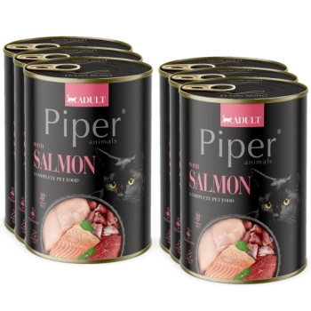 DOLINA NOTECI Piper para gatos con salmón 6x400g