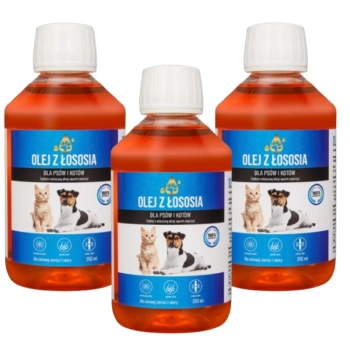 Lab-V 100% Aceite de salmón para perros y gatos de todas las edades 3x250 ml Cold Pressed