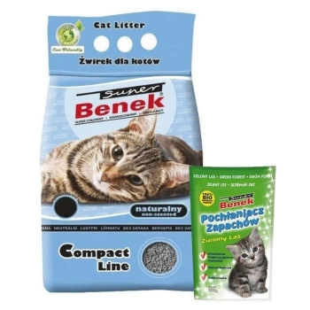 CERTECH-SUPER BENEK Línea Compacta Natural 25l & BENEK Absorbe Olores Zielony Las 450g