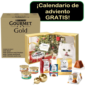 Purina Gourmet Gold Pieces en salsa 96x85g + Purina® Gourmet™ Calendario de adviento