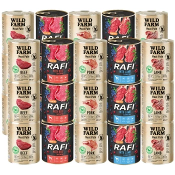 DOLINA NOTECI Rafi + WILD FARM Paté de carne Mezcla de sabores 30x800g