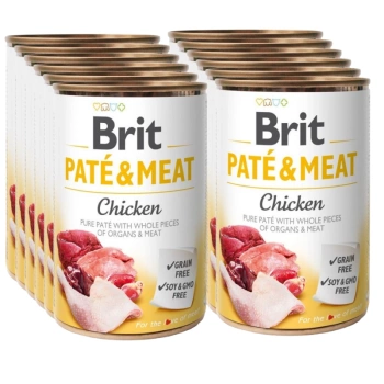 BRIT PATE &amp; MEAT POLLO 12x400g