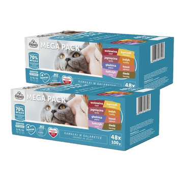 Frendi bolsitas para gatos sabores carne y pescado en gelatina 96x100g