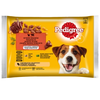Pedigree Vital Protection Comida húmeda para perros adultos Jalea de cordero y pollo 4x100g