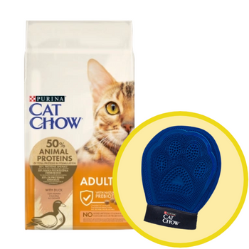 Purina Cat Chow Adulto Pato 15kg + Guante de aseo - Cat Chow