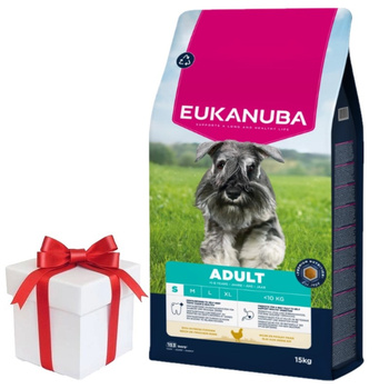 EUKANUBA Adulto Razas Pequeñas Pollo 15kg + ¡Sorpresa para el Perro GRATIS!