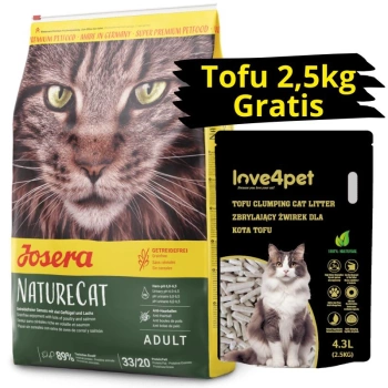 Josera NatureCat 10kg + arena GRATIS