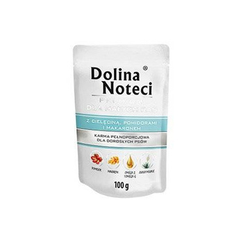 Dolina Noteci Premium para perros pequeños con ternera, tomate y pasta 10x100g