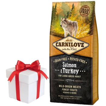 Carnilove Salmón y Pavo para razas grandes Adulto 12kg + ¡Sorpresa para el Perro GRATIS!
