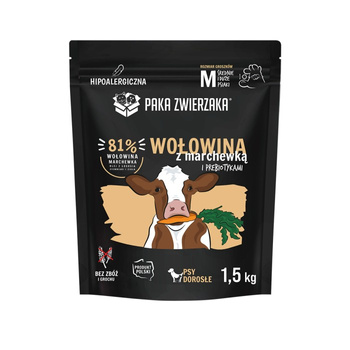 Paka Zwierzaka - Pienso SH Ternera con zanahorias "M" 1,5kg