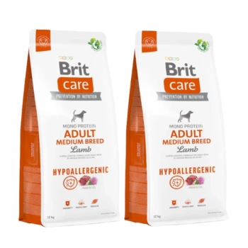 BRIT CARE Perro Hipoalergénico Adulto Raza Mediana Cordero 2x12kg