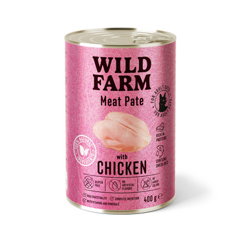 WILD FARM Pate Pollo 400g - comida para gatos sin gluten