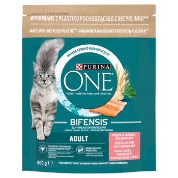 Purina One Cat Alimento Adulto con Salmón para Gatos 800g