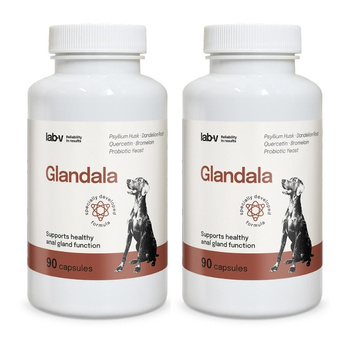 Lab-v Glandala - Apoyo para el buen funcionamiento de las glándulas perianales y el tracto digestivo para perros 2x90 cápsulas
