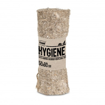 VITAPOL Higiene+ Alfombrilla de cáñamo con algodón para roedores y conejos 50x60cm