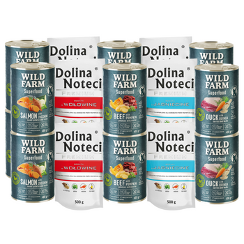 Dolina Noteci 8x500g + WILD FARM Superfood 12x400g Mezcla de Sabores