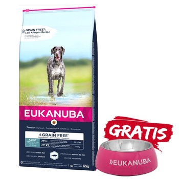EUKANUBA Adulto Grande Sin Grano 12kg + ¡Cuenco GRATIS!