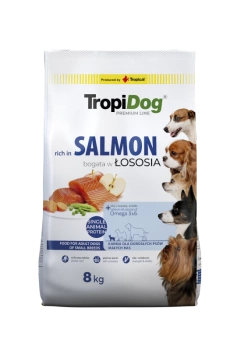Tropidog Premium Adulto Razas Pequeñas Salmón Con Arroz 8kg