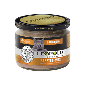 Mousse de paté Leopold con carne de cordero para gatos 300g (Tarro)