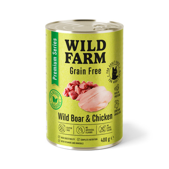 WILD FARM Premium Grain Free Jabalí y Pollo 400g - pienso sin cereales para gatos