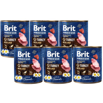 Brit Premium By Nature Pavo con Hígado 6x800g
