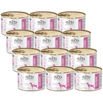 4Vets Diabetes para perros 12x185 g