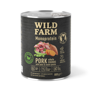WILD FARM Monoprotein Pork 800g comida hipoalergénica para perros