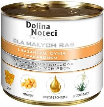 Dolina Noteci Premium para perros pequeños con faisán, calabaza y fideos 24x185g