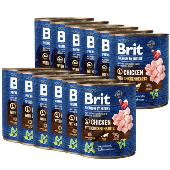 Brit Premium By Nature Pollo con Corazones de Pollo 12x800g