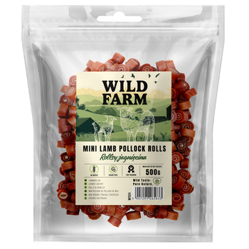 WILD FARM rollos de cordero 500g golosinas para perros