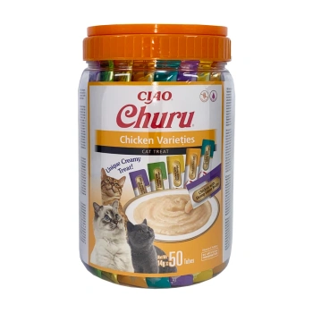 INABA Churu Diet para gatos - mezcla con pollo 50x14g