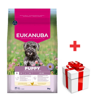 EUKANUBA Growing Puppy Small Breed 3kg pollo + sorpresa para el perro