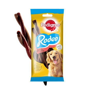 Pedigree Rodeo Treat para perros mayores de 4 meses con carne de vacuno 122g