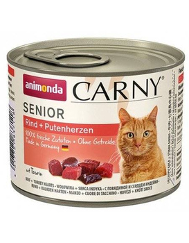 Animonda Cat Carny Senior Corazones de Ternera y Pavo 12x200g