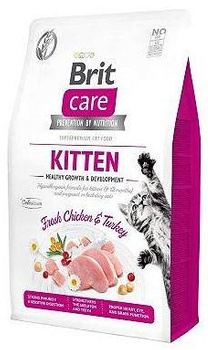 Brit Care Cat Grain-Free Kitten Healthy Growth & Development con Pollo y Pavo 7kg