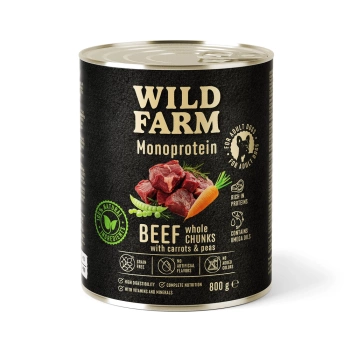 WILD FARM Monoprotein Beef 800g pienso hipoalergénico para perros