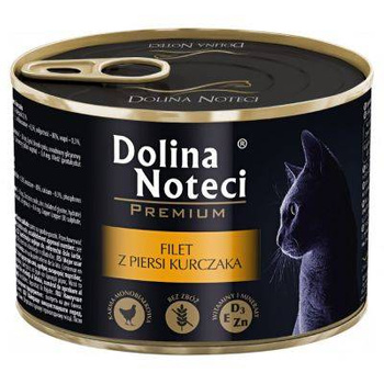 Dolina Noteci Premium Para Gatos Filete de Pechuga de Pollo en Salsa 12x185g