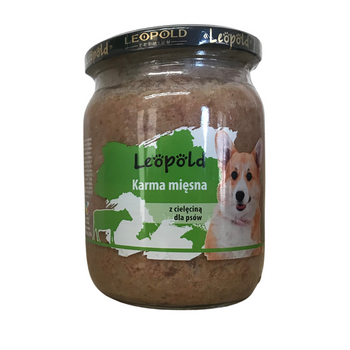 Leopold Meat Dog Food with Veal 500g (Tarro)