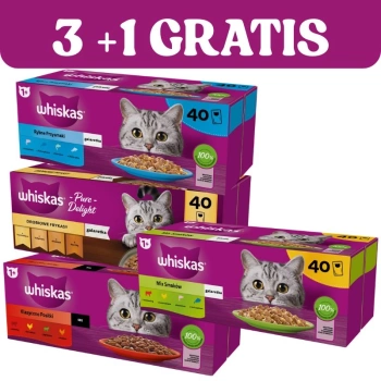 WHISKAS Sobres Adulto 120x85g + 40x85g GRATIS