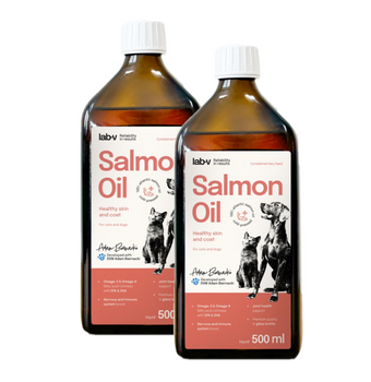 Lab-V 100% Aceite de Salmón para Perros y Gatos de Todas las Edades 2x500ml Cold Pressed